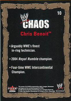 2004 Fleer WWE Chaos #10 Chris Benoit  Back