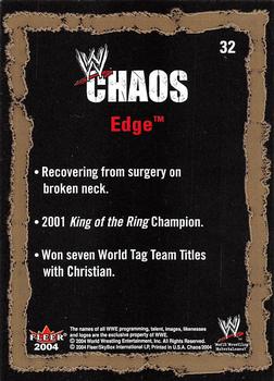 2004 Fleer WWE Chaos #32 Edge  Back