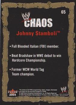 2004 Fleer WWE Chaos #65 Johnny Stamboli  Back
