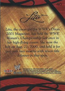 2004 Fleer WWE Divine Divas 2005 #40 Lita Back