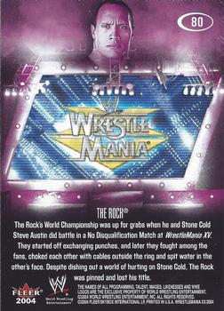 2004 Fleer WWE WrestleMania XX #80 The Rock Back