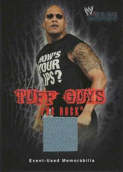2004 Fleer WWE Chaos - Tuff Guys Event Used Mat #TG-TR The Rock  Front