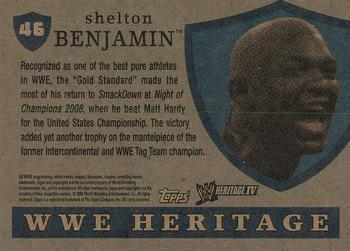 2008 Topps Heritage IV WWE #46 Shelton Benjamin  Back