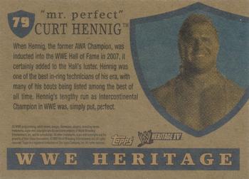 2008 Topps Heritage IV WWE #79 Mr. Perfect Curt Hennig  Back