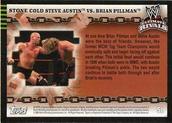 2008 Topps WWE Ultimate Rivals #51 Stone Cold Steve Austin vs. Brian Pillman Back