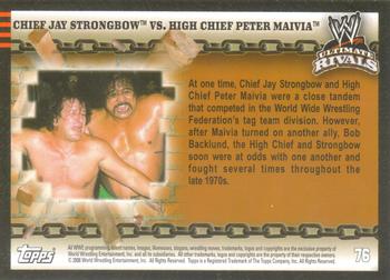 2008 Topps WWE Ultimate Rivals #76 Chief Jay Strongbow vs. Peter Maivia Back