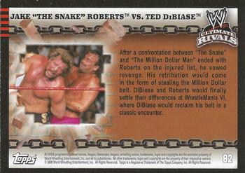 2008 Topps WWE Ultimate Rivals #82 Jake Roberts vs. Ted DiBiase  Back