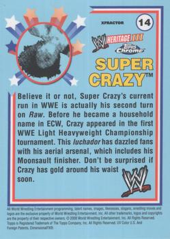 2008 Topps Chrome Heritage III WWE - X-Fractors #14 Super Crazy  Back