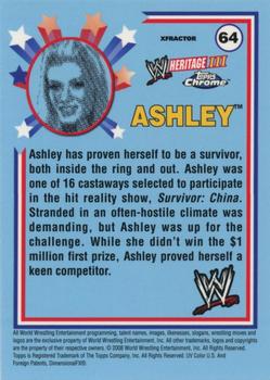 2008 Topps Chrome Heritage III WWE - X-Fractors #64 Ashley  Back