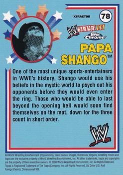 2008 Topps Chrome Heritage III WWE - X-Fractors #78 Papa Shango  Back