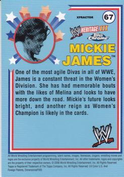 2008 Topps Chrome Heritage III WWE - X-Fractors #67 Mickie James  Back