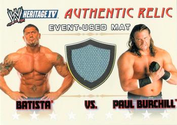 2008 Topps Heritage IV WWE - Mat Relics #NNO Batista vs. Paul Burchill  Front