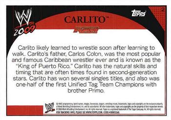 2009 Topps WWE #2 Carlito  Back