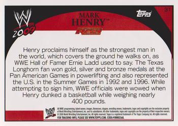 2009 Topps WWE #31 Mark Henry  Back