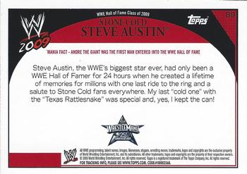 2009 Topps WWE #89 Stone Cold Steve Austin  Back