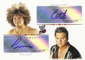 2009 Topps WWE - Dual Autographs #NNO Carlito / Primo Front