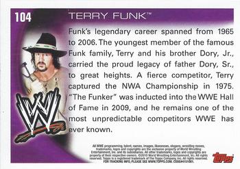 2010 Topps WWE #104 Terry Funk  Back