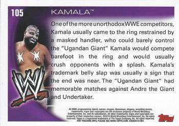 2010 Topps WWE #105 Kamala  Back
