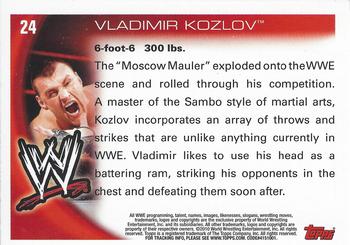 2010 Topps WWE #24 Vladimir Kozlov  Back