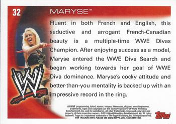 2010 Topps WWE #32 Maryse  Back
