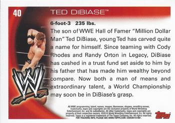 2010 Topps WWE #40 Ted DiBiase Jr. Back