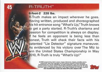 2010 Topps WWE #45 R-Truth  Back