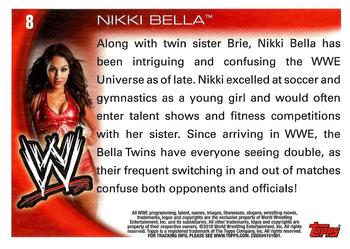 2010 Topps WWE #8 Nikki Bella  Back