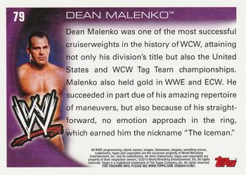 2010 Topps WWE #79 Dean Malenko  Back