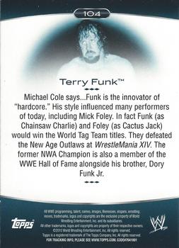2010 Topps Platinum WWE #104 Terry Funk  Back