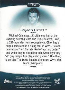 2010 Topps Platinum WWE #124 Caylen Croft  Back