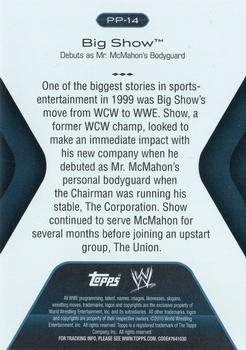 2010 Topps Platinum WWE - Platinum Performance Blue #PP-14 Big Show  Back