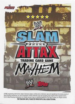 2010 Topps Slam Attax WWE Mayhem - Starter Bonus #NNO Triple H  Back