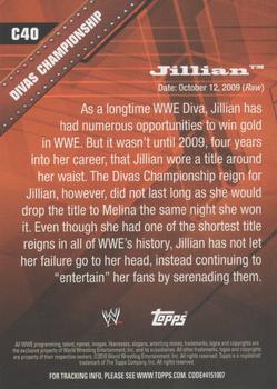 2010 Topps WWE - Championship Material #C40 Jillian  Back