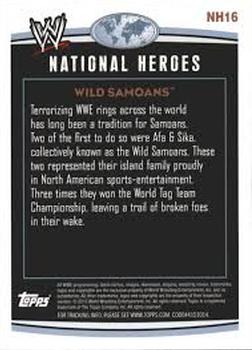 2010 Topps WWE - National Heroes #NH16 Wild Samoans  Back