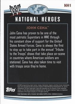 2010 Topps WWE - National Heroes #NH1 John Cena  Back