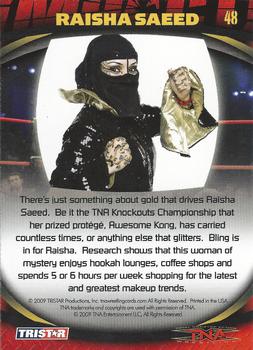 2009 TriStar TNA Impact #48 Raisha Saeed  Back