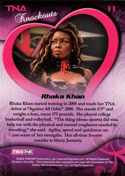 2009 TriStar TNA Knockouts #11 Rhaka Khan Back
