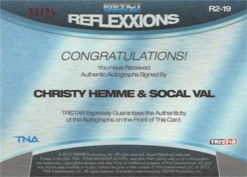 2012 TriStar Impact TNA Reflexxions - Dual Autographs Red #R2-19 Christy Hemme / SoCal Val Back