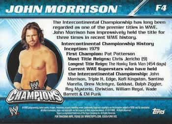 2011 Topps WWE Champions - Foil #F4 John Morrison Back