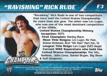 2011 Topps WWE Champions - Foil #F3 Ravishing Rick Rude Back