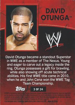 2011 Topps WWE Ringside Relic Dog Tags Inserts #3 David Otunga  Back
