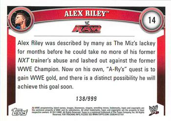 2011 Topps WWE - Black #14 Alex Riley Back