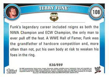 2011 Topps WWE - Black #108 Terry Funk Back