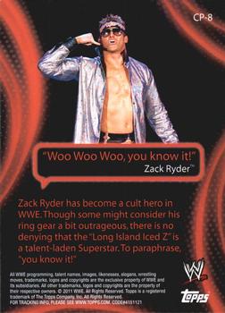 2011 Topps WWE - Catchy Phrases #CP-8 Zack Ryder Back