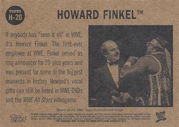 2011 Topps WWE - Heritage #H-20 Howard Finkel Back