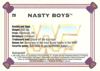 1991 Classic WWF Superstars #28 Nasty Boys Back