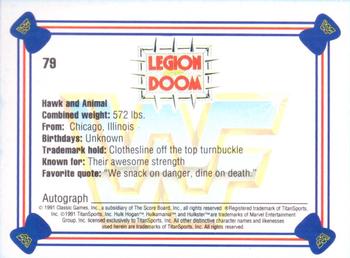 1991 Classic WWF Superstars #79 Legion of Doom Back