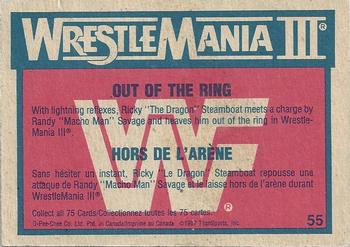 1987 O-Pee-Chee WWF #55 Out of the Ring Back