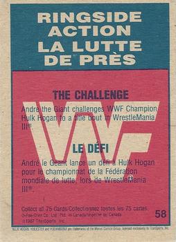 1987 O-Pee-Chee WWF #58 The Challenge Back