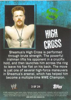2012 Topps WWE Ringside Relic Dog Tags Inserts #3 Sheamus Back